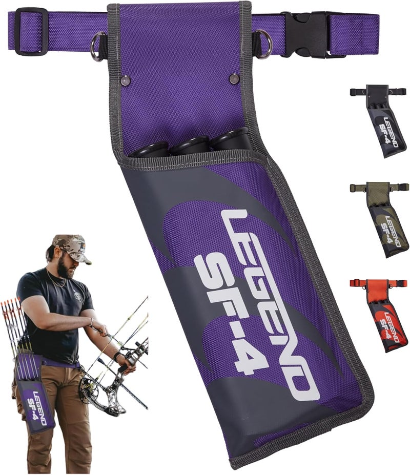 Legend SF4 Hip Quiver for Arrows -vBeginner-Friendly Right-Handed Arrow Quiver with 3 Arrow Tubes, Durable Archery Quiver with Adjustable Belt Strap, Waist Quiver Arrow Holder for Target Shooting - Image 1